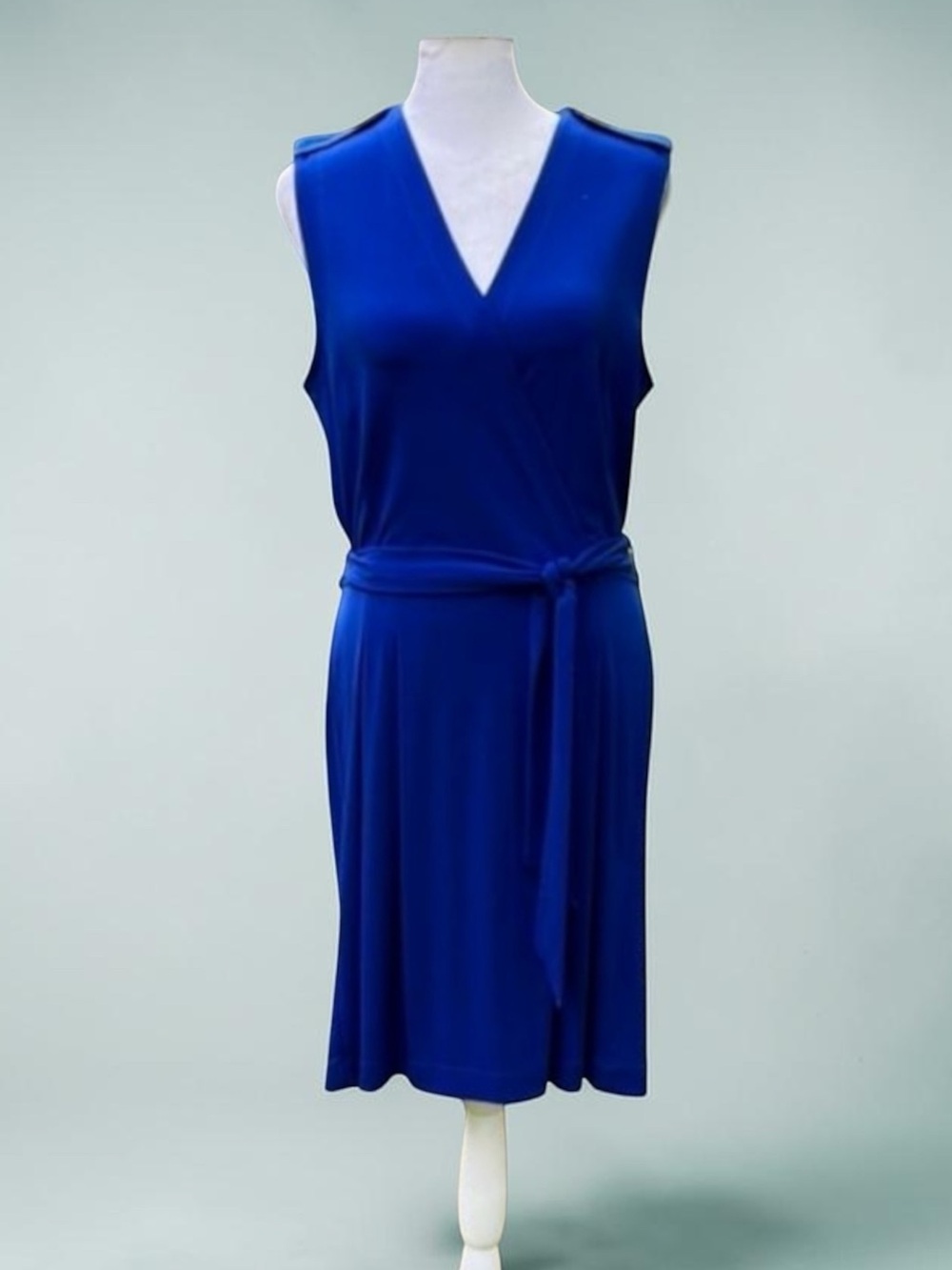 Banana Republic Sleeveless Faux Wrap Mini Dress in Cobalt Blue Size Small